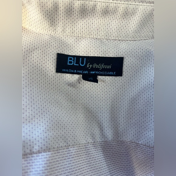 BLU by Polifoni Wash and Wear Men’s Shirt w/ Specs of Beautiful Colors - Picture 4 of 7